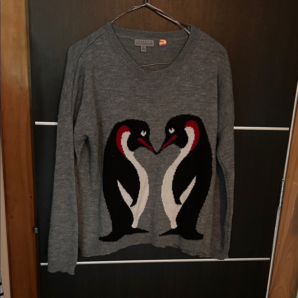 Joseph Gray Sweater with Penguin Design